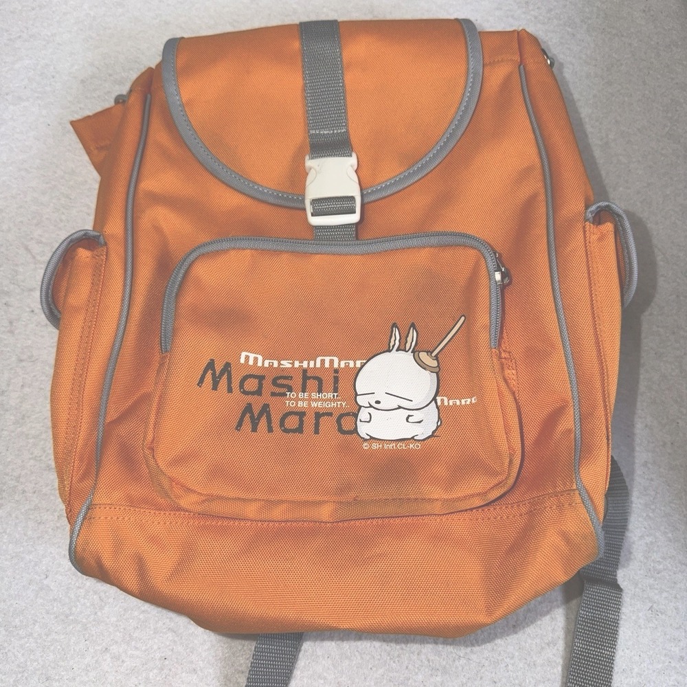 Vintage Mashimaro Orange Mini Backpack Korean Character Bag Y2K Cute Bunny